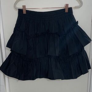 Topshop Black Tiered Ruffles Skirt | 6